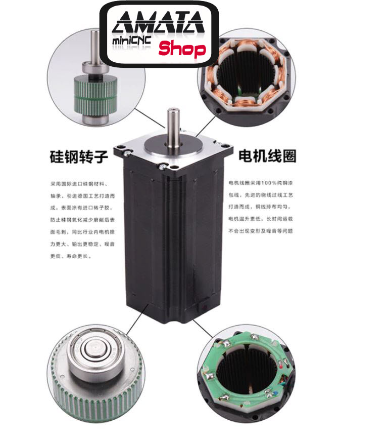 NEMA 23 Holding Torque 3.6 Nm 4.0 A (L113 mm/Shaft Dia. 8 mm)