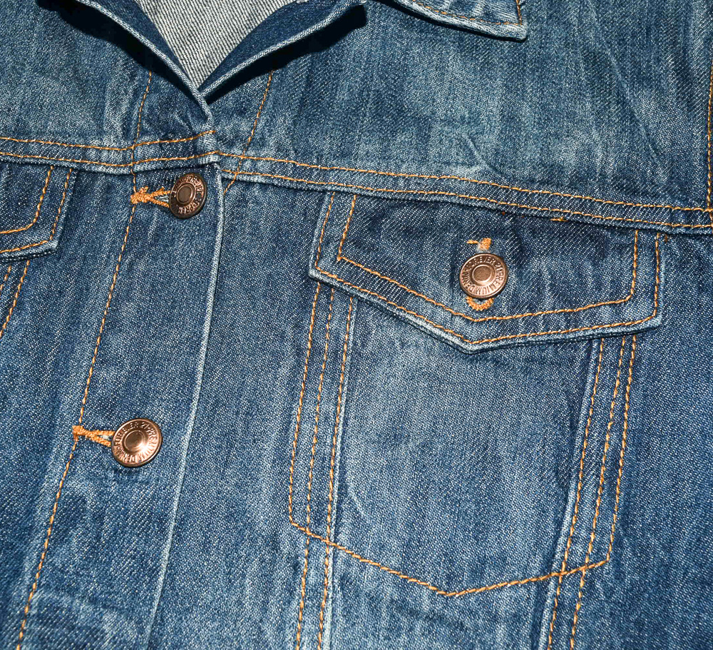 FOREVER21®แท้ อก 40 เสื้อแจ็คเก็ตยีนส์ผู้ชาย ฟอร์เอเวอร์21 สียีนส์ เสื้อแขนยาว เนื้อผ้าดี