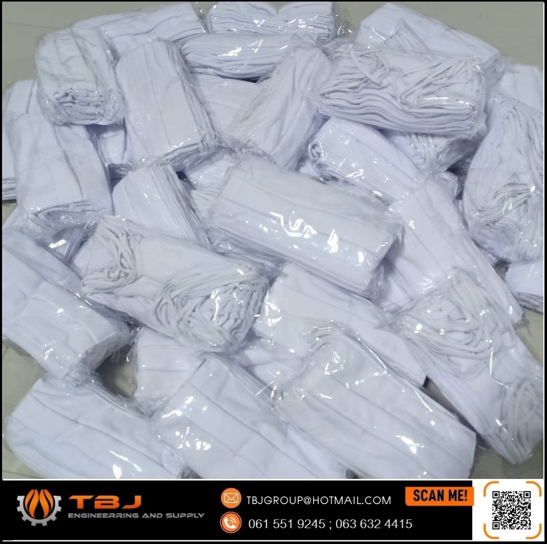 ผ้าปิดจมูก หนา 2 ชั้น สีขาว