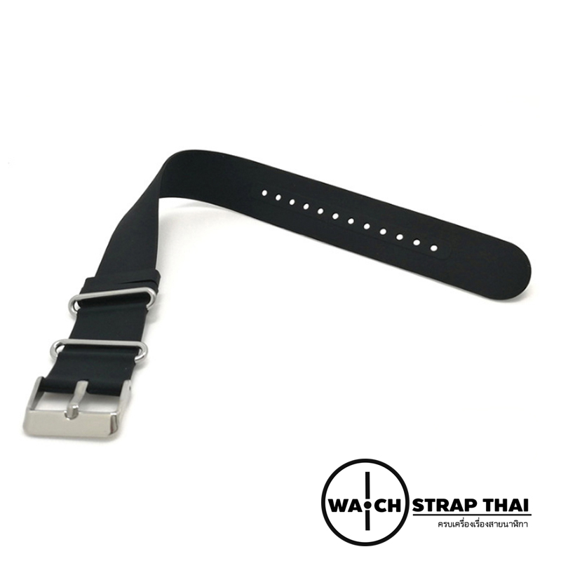 สายนาฬิกายางนาโต้ Nato Ruber Watch Strap Black สายนาฬิกายางนาโต้สีดำ มีขนาด 20,22 mm