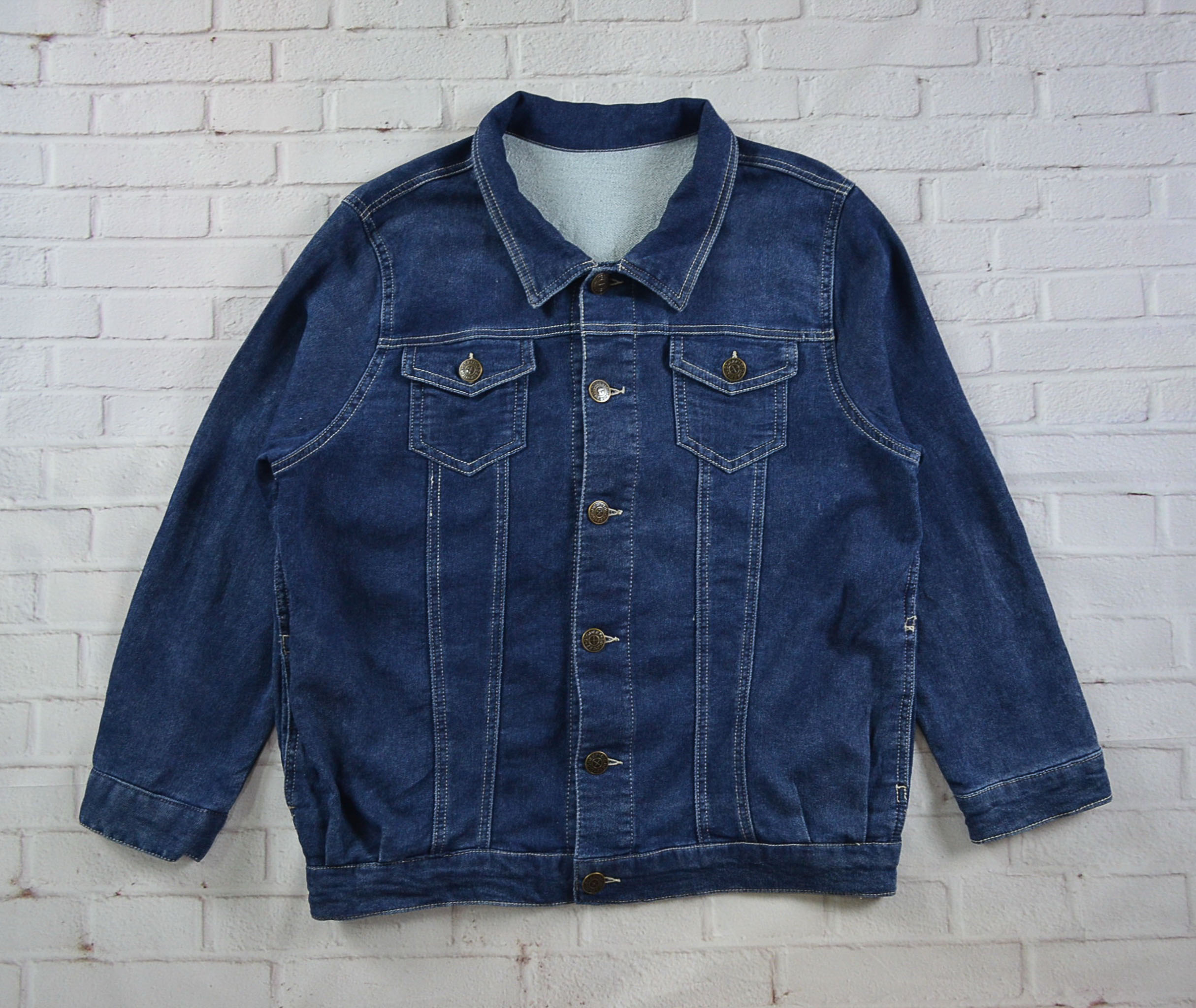 JEANS อกจริง48' (3XL) เสื้อแจ็คเก็ตยีนส์ เสื้อยีนส์แขนยาวหญิงชาย ผ้ายีนส์ยืด ผ้านุ่มใส่สบายใส่คลุมกันแดด