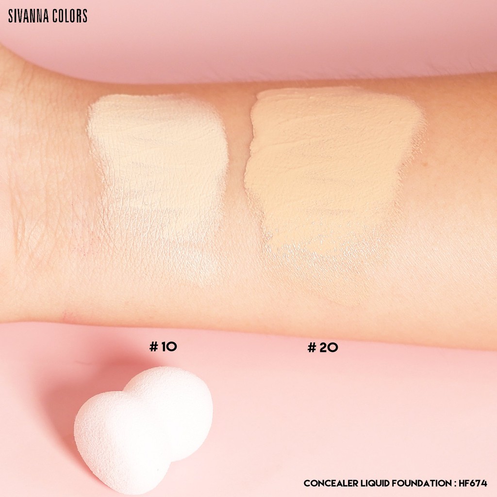 Sivanna Colors Velvet Touch Concealer Liquid Foundation SPF25 pa+++ HF674 ซีเวียน่า ครีมรองพื้น 50 กรัม