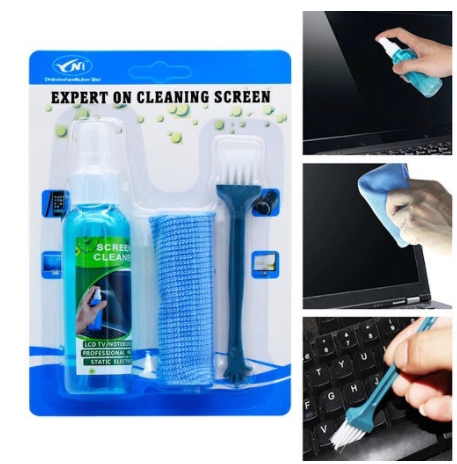 CL-034 Cleaning Expert On Cleaning Screen น้ำยาทำความสะอาด, แปรงป้องกันไฟฟ้าสถิตย์ และ ผ้าไมโครไฟเบอร์ CN-GO-LC-CL034