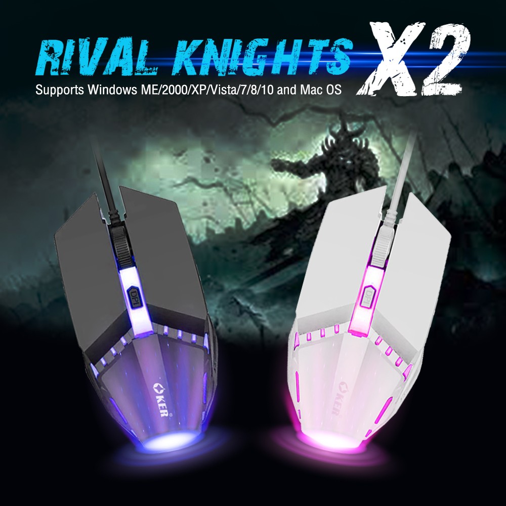 OKER X2 MOUSE USB 4D LED 2400DPI ไฟ7สี SKU-02945
