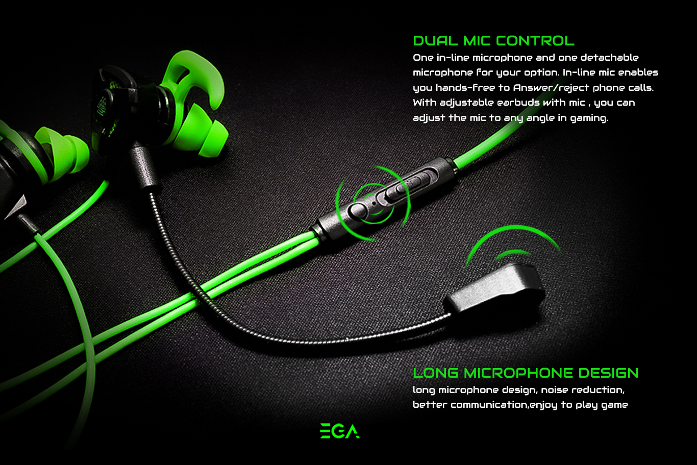 TYPE E1 EGA ZONE Gaming Headset Red HP-HM-EG-E1RED