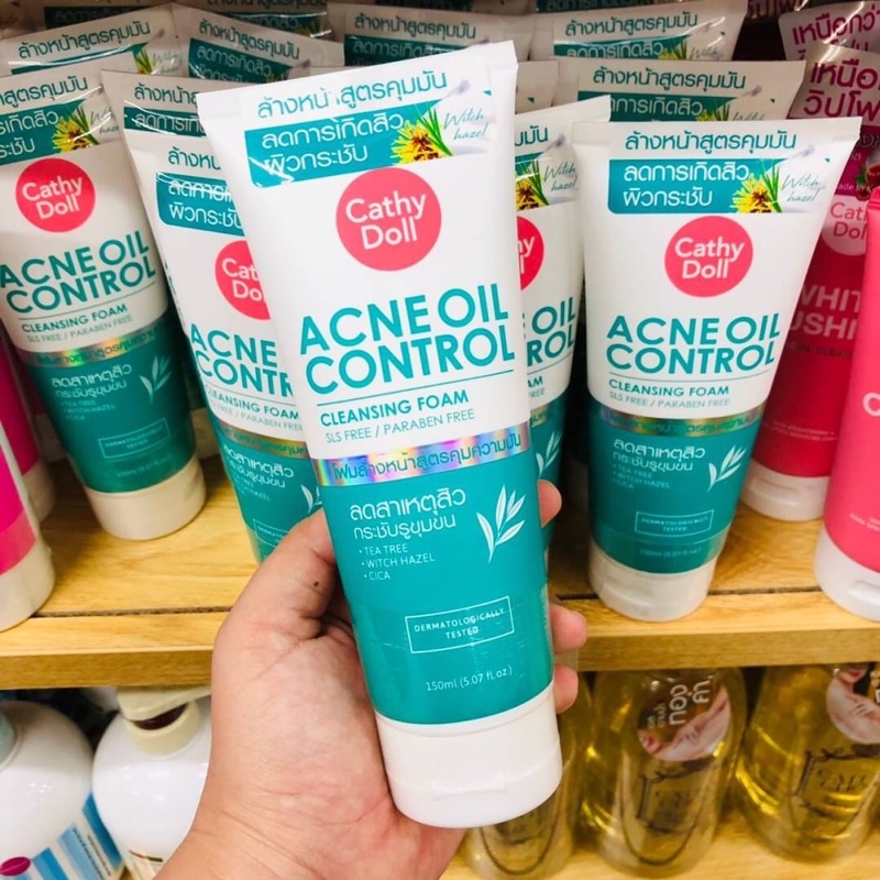 Cathy Doll Acne Oil Control Cleansing Foam 150ml โฟมล้างหน้า สูตรควบคุมความมัน