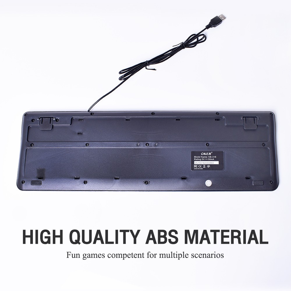 KB-318 OKER Slim KEYBOARD USB 104KEY KB-UB-OK-318XX