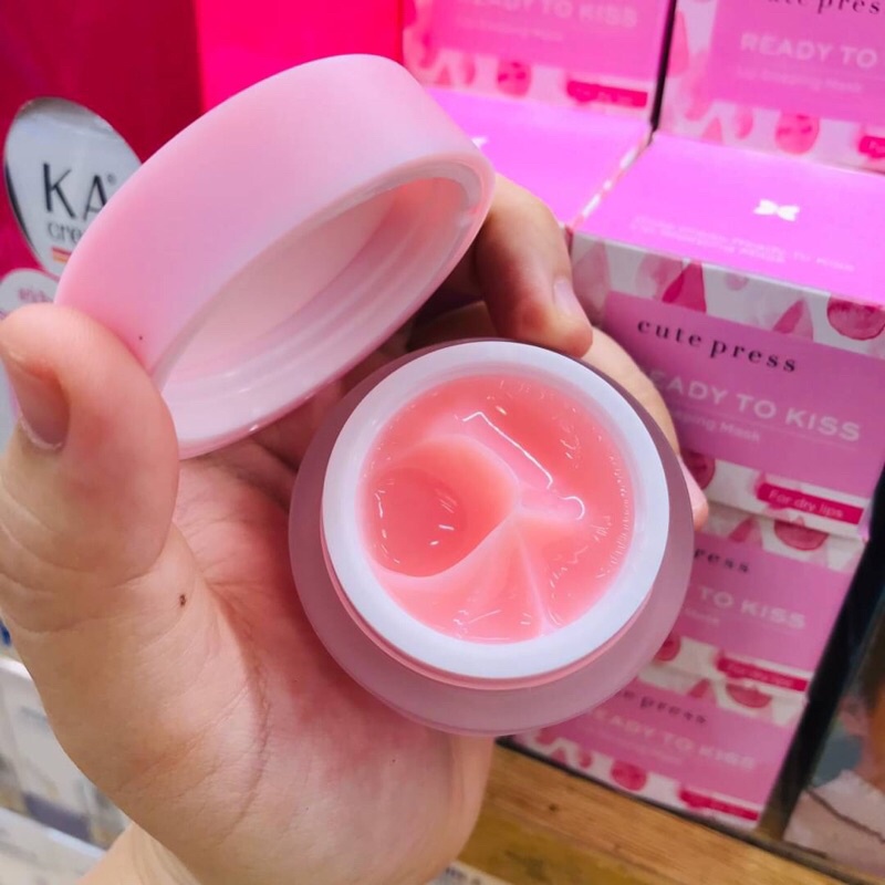 Cute Press Ready To Kiss Lip Sleeping Mask 15g มาส์กบำรุงริมฝีปาก ลิป สลิปปิ้ง มาส์ก