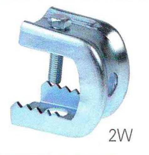 แคล้มฟันจระเข้ เบอร์ 2W ชุบขาว (beam clamp) 17-32mm.