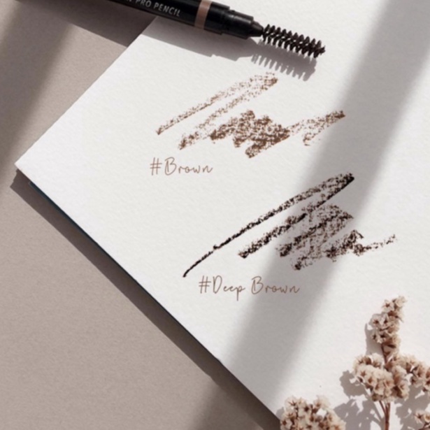 (1ชิ้น) Merrez'ca Natural Brow Pencil เมอร์เรก้า ดินสอเขียนคิ้วหัวตัด 0.3 กรัม