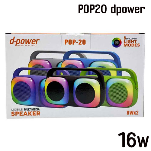 POP20 d-power SPEAKER BLUETOOTH /16w SP-DP-BT-P20XX