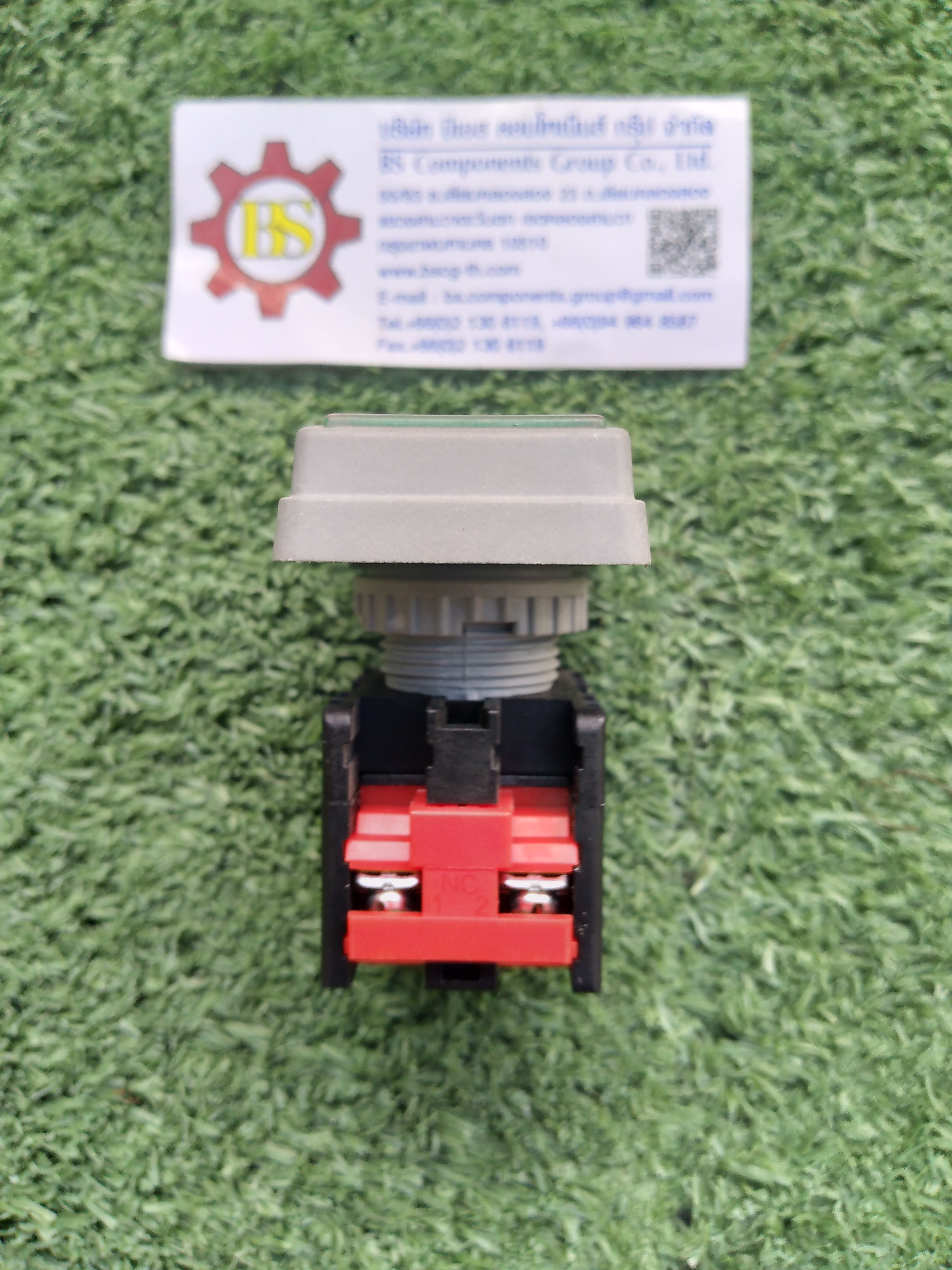 TEND : สวิตช์กด Twin ปิด-เปิด 25mm. 1NO+1NC สีเขียว