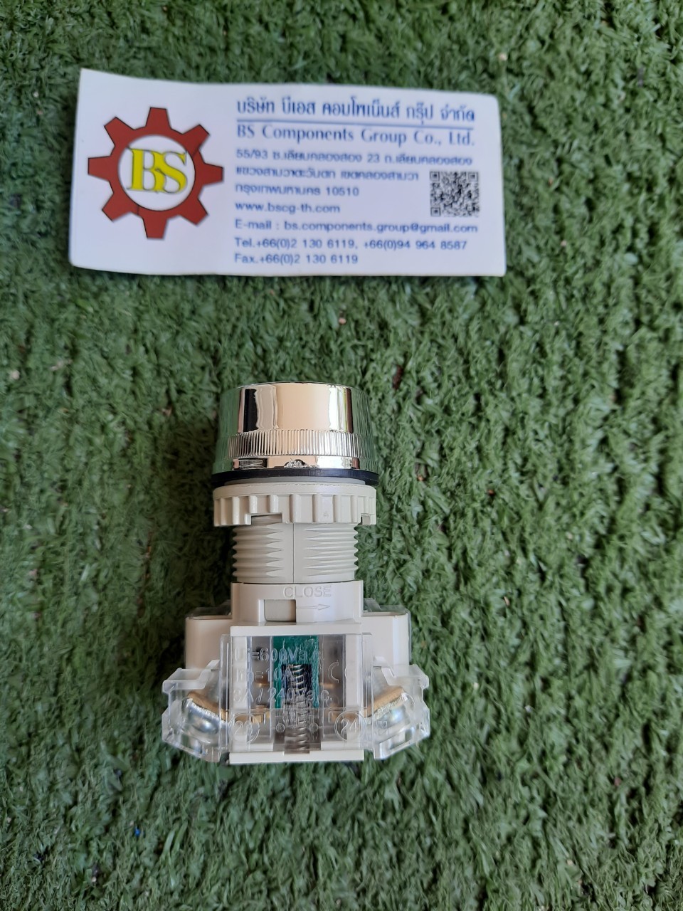 TEND :สวิทช์กดหัวเรียบ 22/25mm T2BFRG-1C -Green