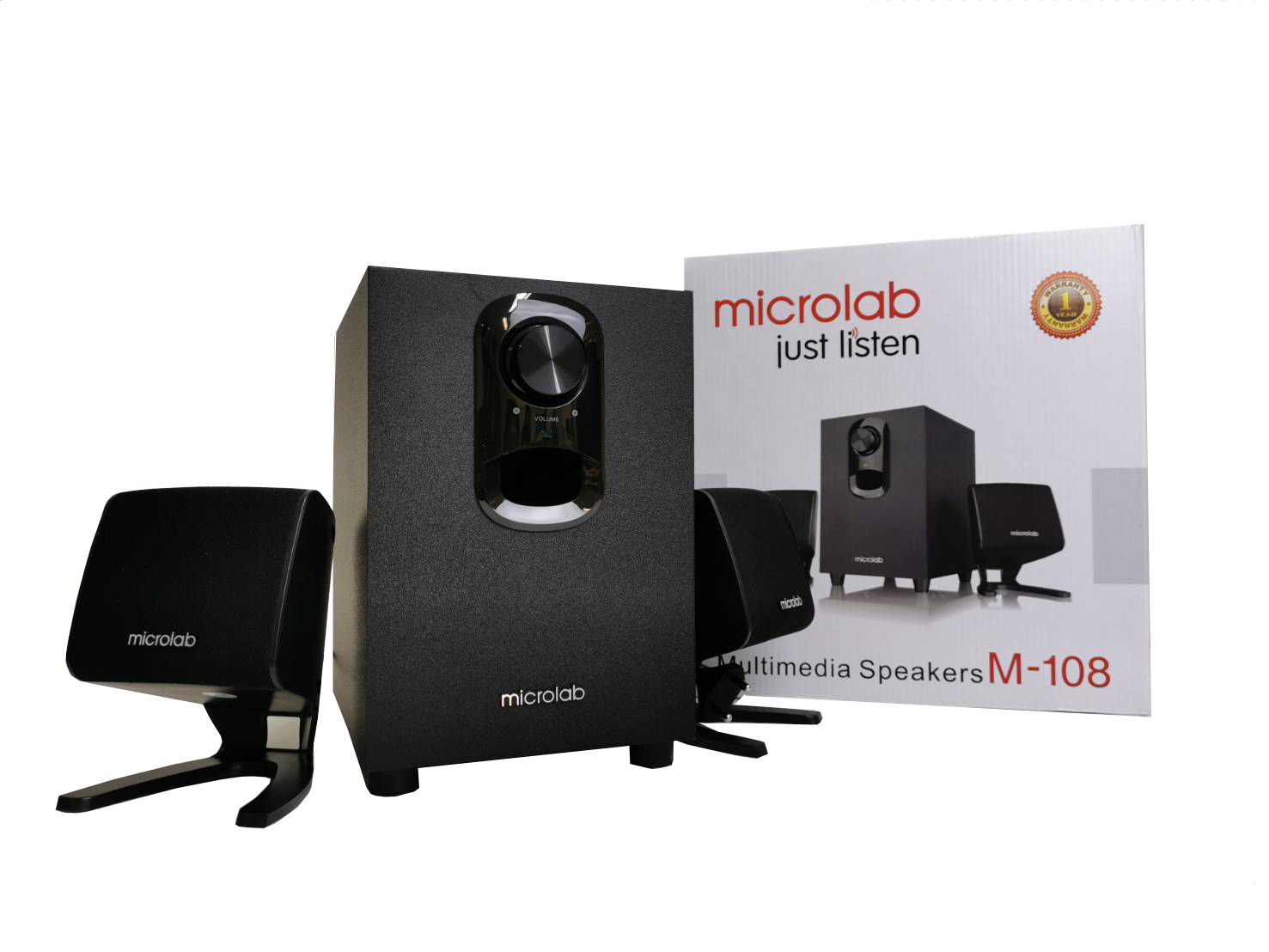 M-108 Microlab Speaker ลำโพง 2.1/11W.(ไม่มีบูลทูธ) SP-ML-21-M108X
