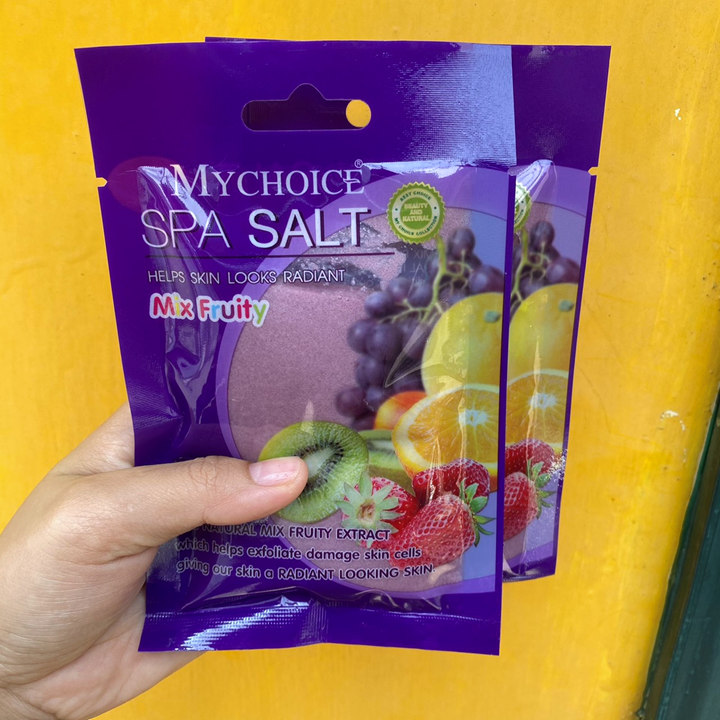 My Choice Spa Salt mix Fruity 80g เกลือสปาขัดผิว