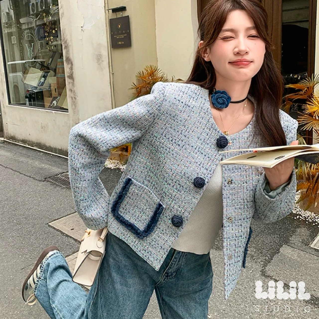 BLAZER 🌷 ผ้าทวีต🇰🇷ซับในดีไม่หนา ไม่ร้อน ทรงสวย ใส่สบาย งานเริ่ดต้องมีค่ะ