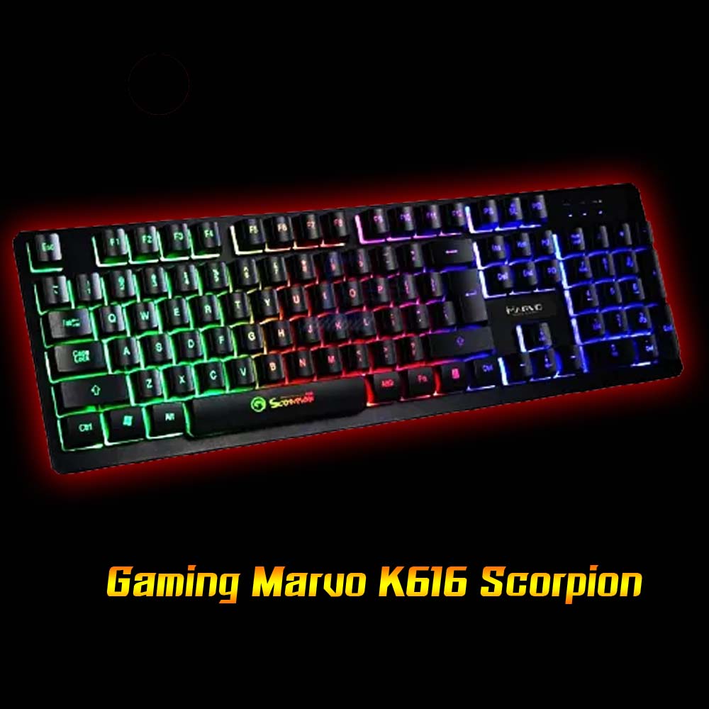 K-616 MARVO KEYBOARD+MOUSE USB ไฟ SKU-01843