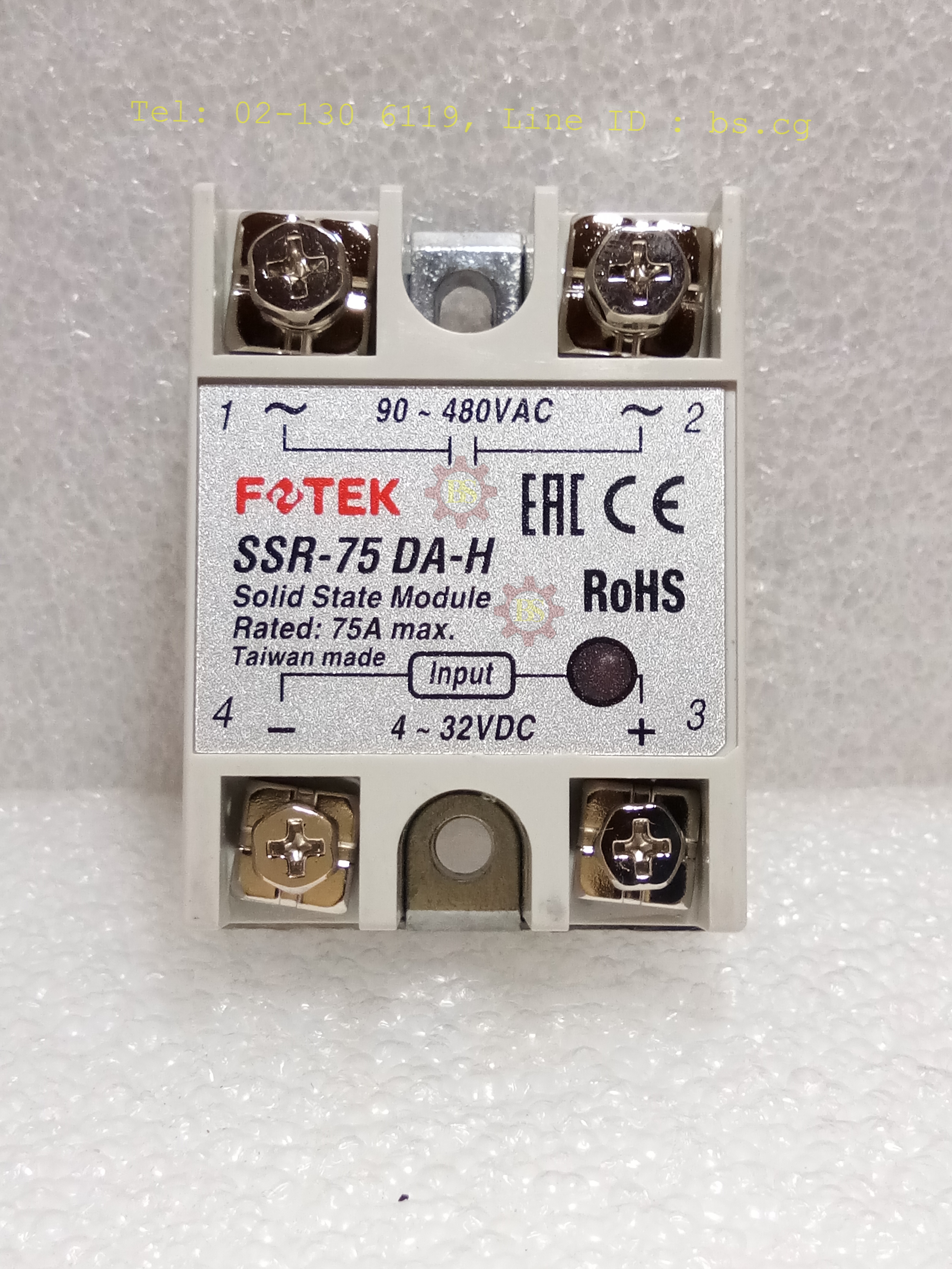 FOTEK : Solid State Module Rated: 75A max. SSR-75 DA-H