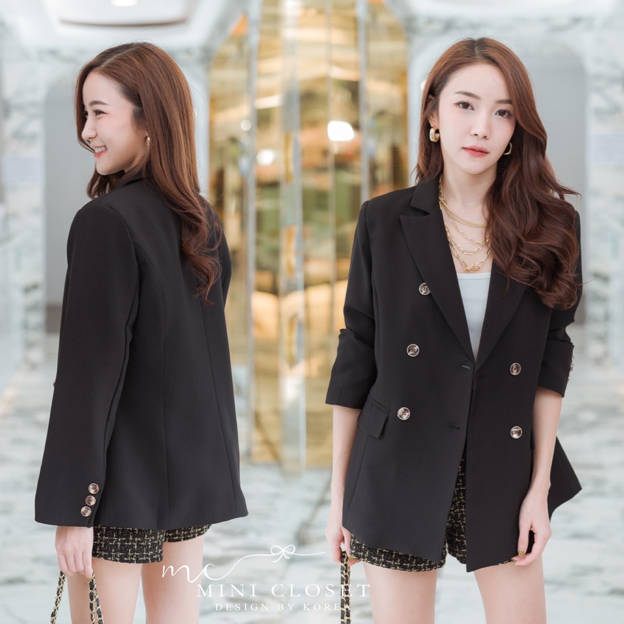 Blazer ทรงดีงามมาก⛅️ งานสูท Oversize คุณภาพ งานมีซับในทั้งตัว ความยาวปิดสะโพก