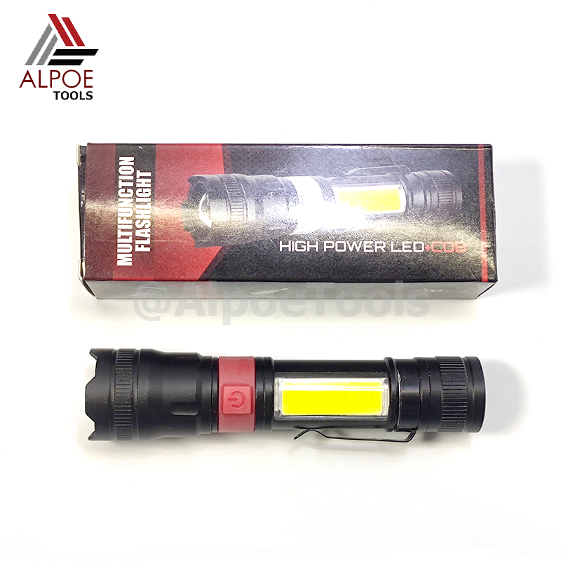 ไฟฉายแรงสูง หลอด T12 พร้อมอุปรกรณ์ชาร์จ มีไฟข้าง รุ่น MAX-826