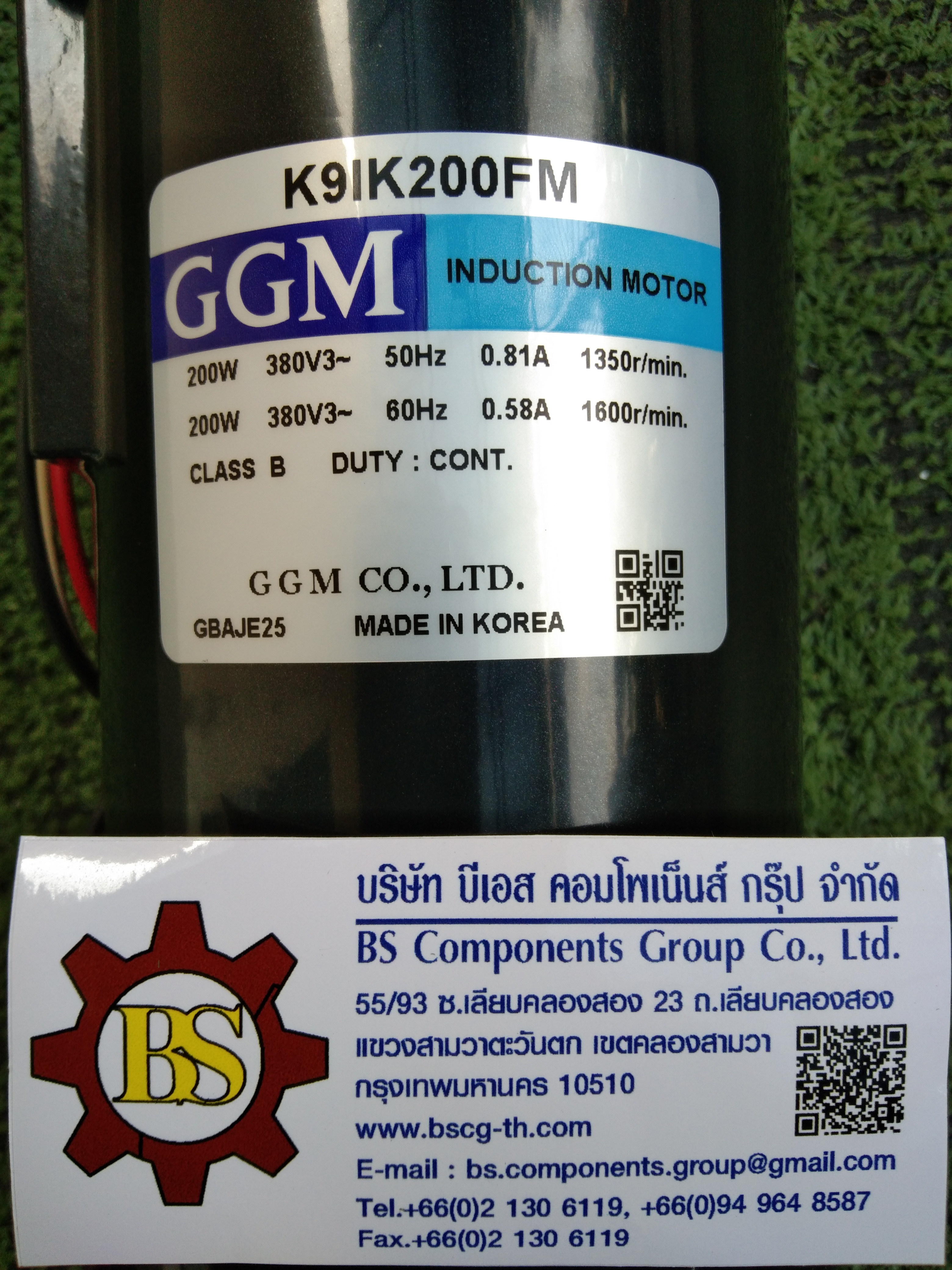 GGM : INDUCTION MOTOR MODEL : K9IK200FM