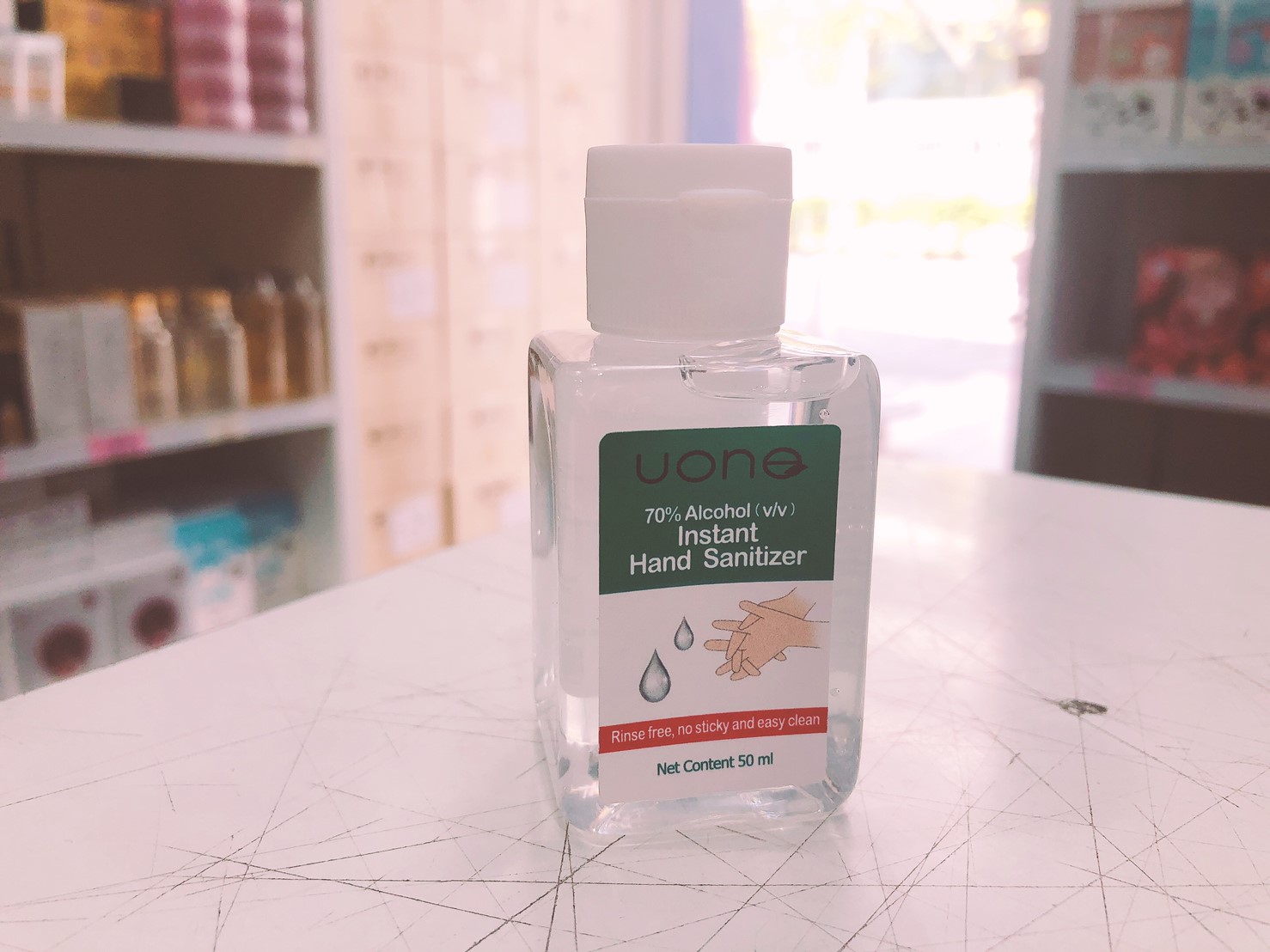 UONE 70% Alcohol(v/v) Instant Hand Sanitizer 50ml.
