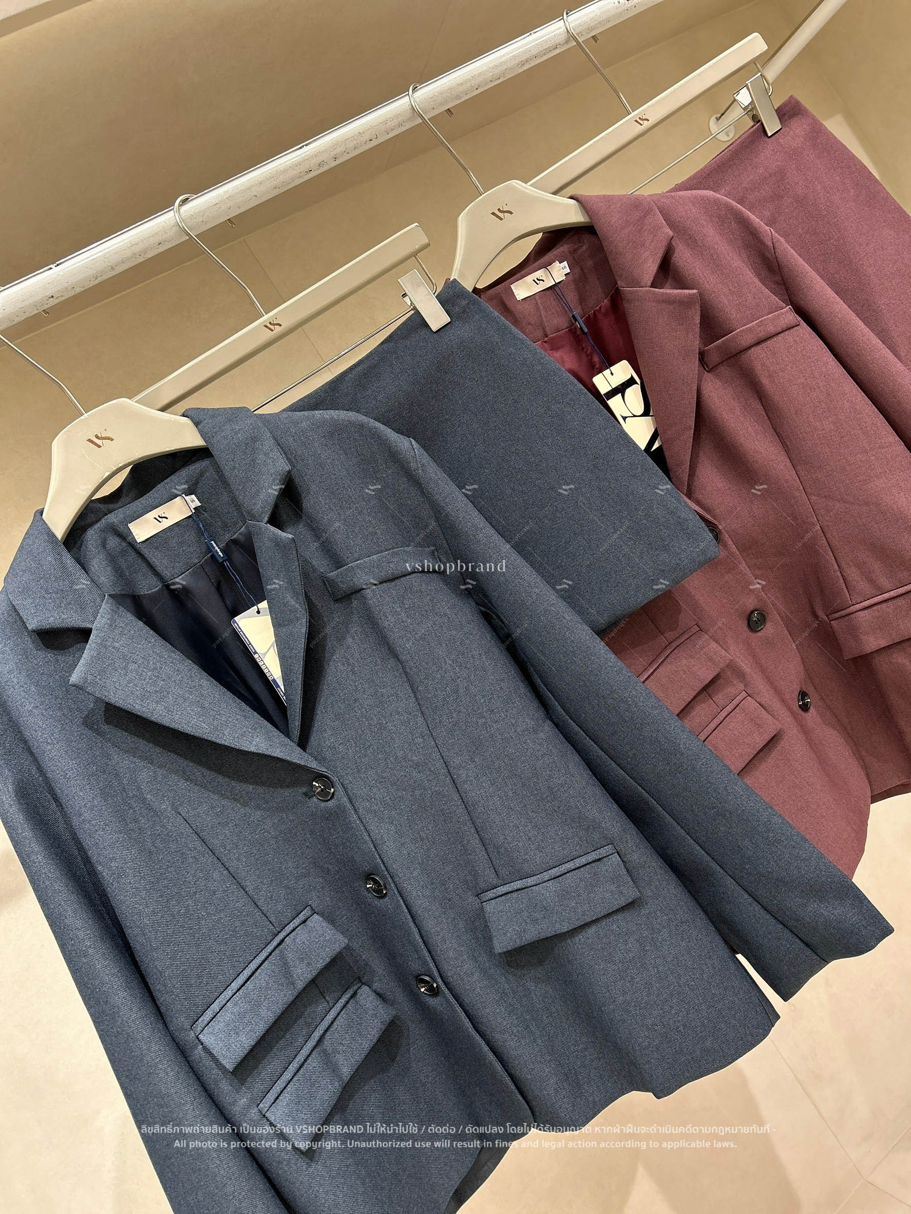 Set Blazer สูทแขนยาว+กระโปรงสั้น