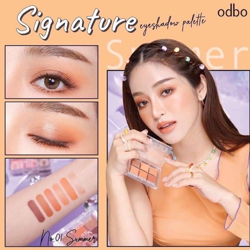 odbo Signature Eyeshadow Palette 6 colors 4.8g OD276 โอดีบีโอ ซิกเนเจอร์ อายแชโดว์ พาเลท