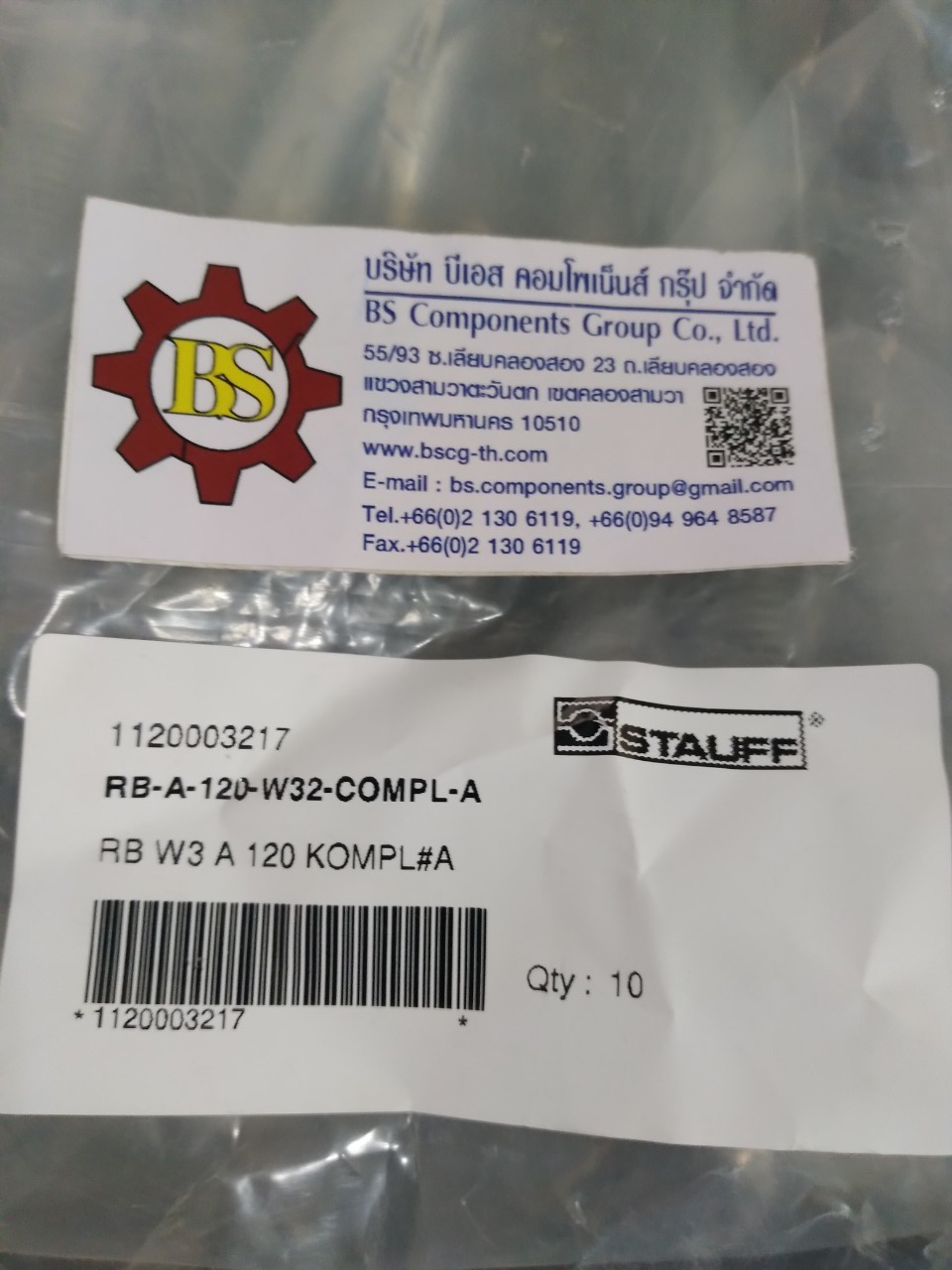 STAUFF : RB-A-120-W32-COMPL-A Round Steel U-Bolt OD100 Carbon Steel, zinc-plated,blue-chromated