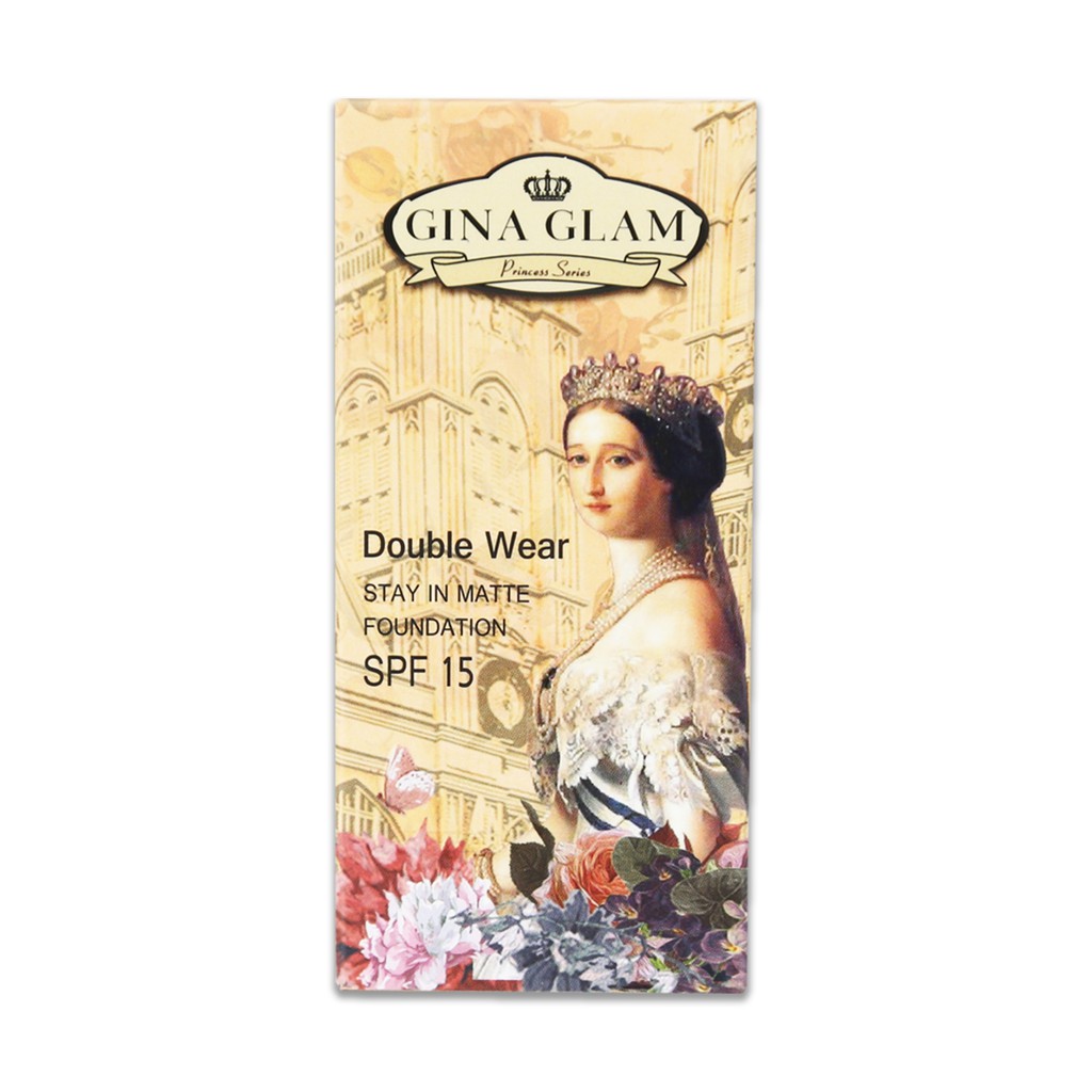 Gina Glam Double Wear Stay In Matte foundation SPF 15 30 ml. G45 ครีมรองพื้น