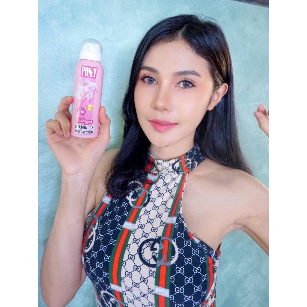 (1ชิ้น) Polly Vitamin C & Mineral Spray 135 ml พอลลี่สเปรย์น้ำแร่ วิตามิน ซี แอนด์ มิเนอร์รัล สเปรย์ 135มล.