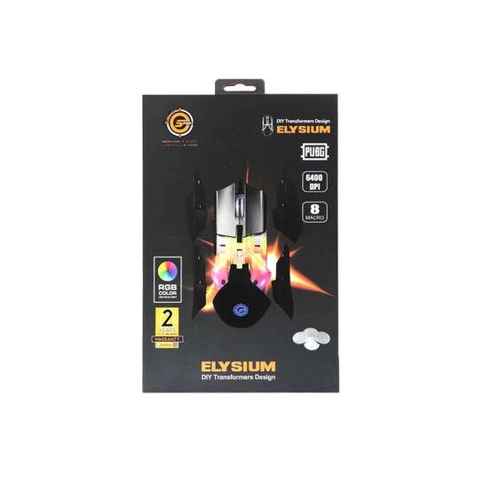Neolution E-Sport Gaming Mouse เมาส์เกมมิ่ง NEOLUTION E-SPORT RGB 500-7200 DPI 8ปุ่ม ELYSIUM SKU-02193