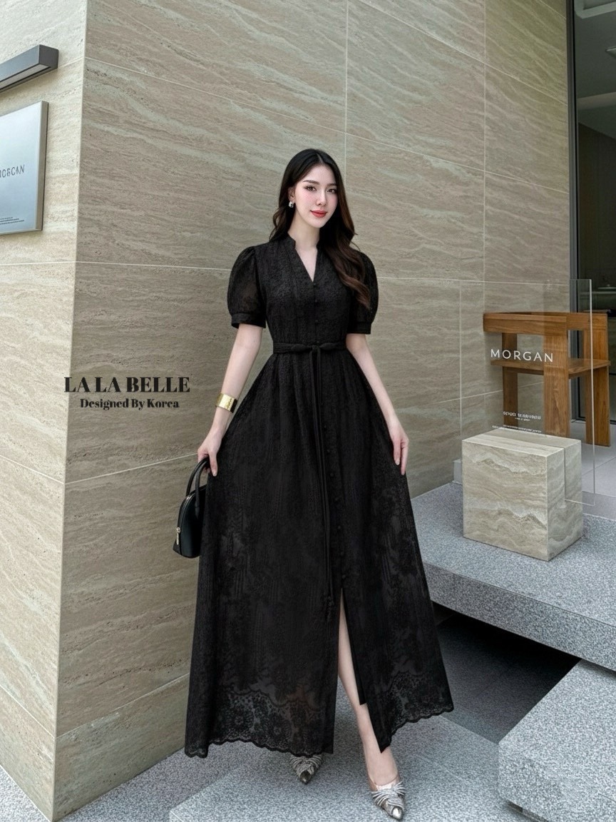 แม็กซี่เดรสลูกไม้ปักทั้งชุด2ชิ้นเดรสคอตั้งกระดุมหน้ายาวมาพร้อมซืปหลังแขนตุ๊กตาซีทูเอวเข้ารูปกระโปรงยาวซับถึงปลายชุดใส่คู่เข็มขัดถักแต่งภู่ๆสวยมากงานคุณภาพเกรดพรีเมี่ยม1:1 คัทติ้ง และ แพทเทริน์เป๊ะ ค่ะ น่ารักฝุดๆไปเลยค้ารุ่นนี้มิกซ์กับรองเท้าส้นสูงเครื่องป