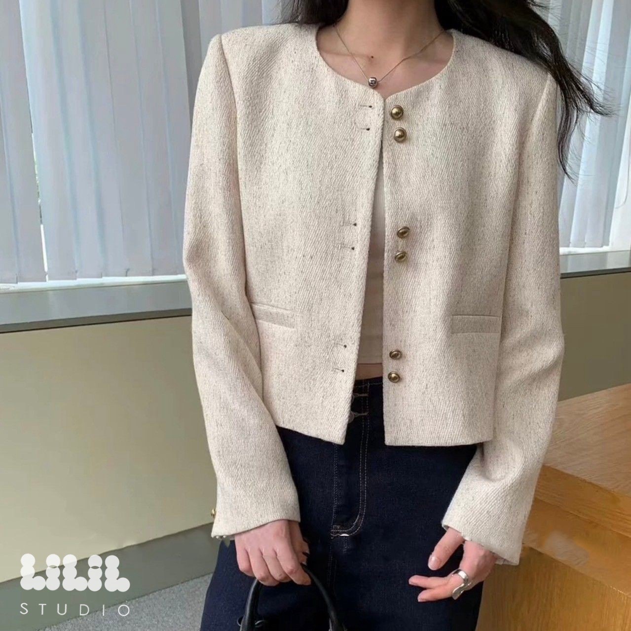 เบลเซอร์Korea style สั่งได้เลยนะคะ ผ้าดูดี cutting เนี้ยบสุด มีซับใน พร้อมส่งค่ะ