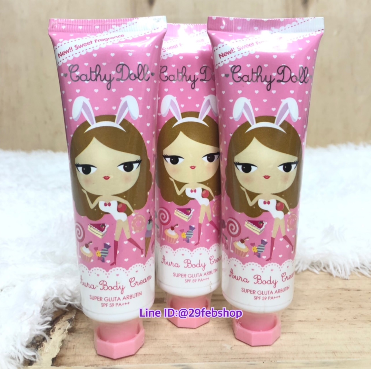 Cathy Doll Aura Body Cream SUPER GLUTA ARBUTIN SPF 59 PA+++ 60ml.