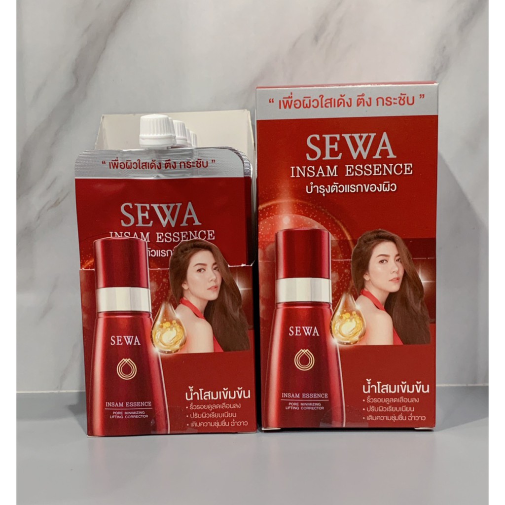 (ยกกล่อง 6 ซอง) Sewa Insam Essence เซวาน้ำโสม/Sewa Age-White Serum เซวาเซรั่ม/Sewa Rose Whiteningเซวาเดย์ครีม
