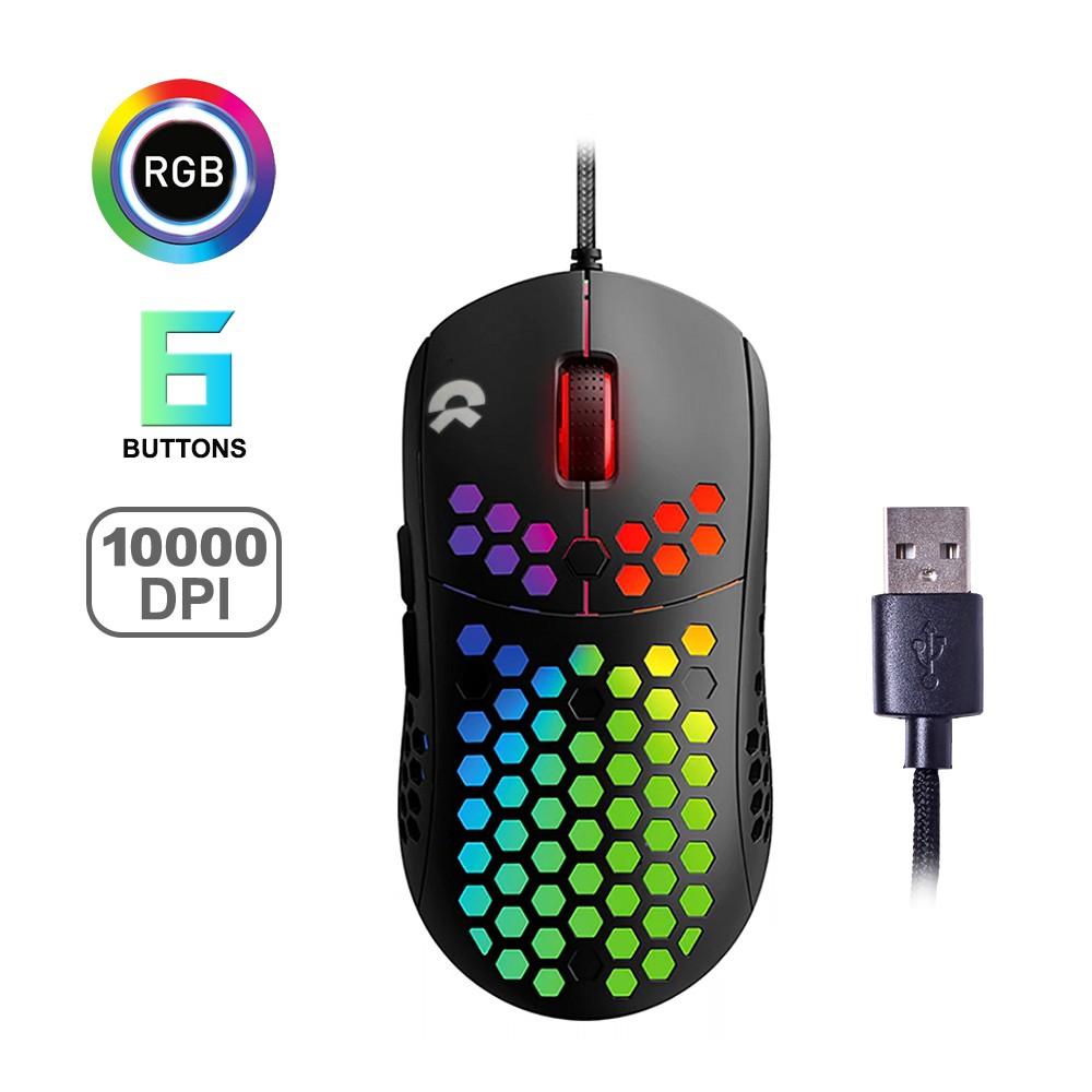 OKER G68 MOUSE MACRO USB 10000DPI ESPORTS GAMING RGB MECHANICAL SKU-02952