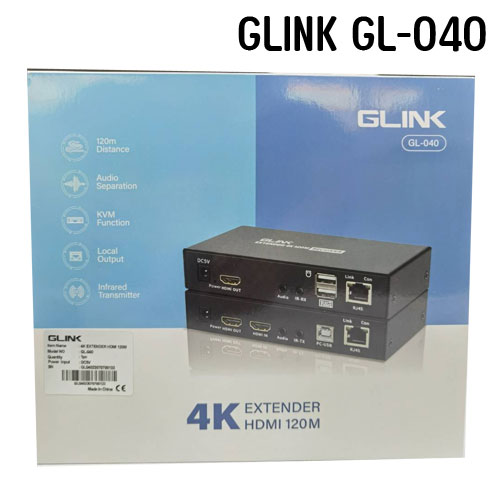 GL-040 HDMI KVM Extender 4K CAT5e/6e120m +USB DA-GO-HM-GL040