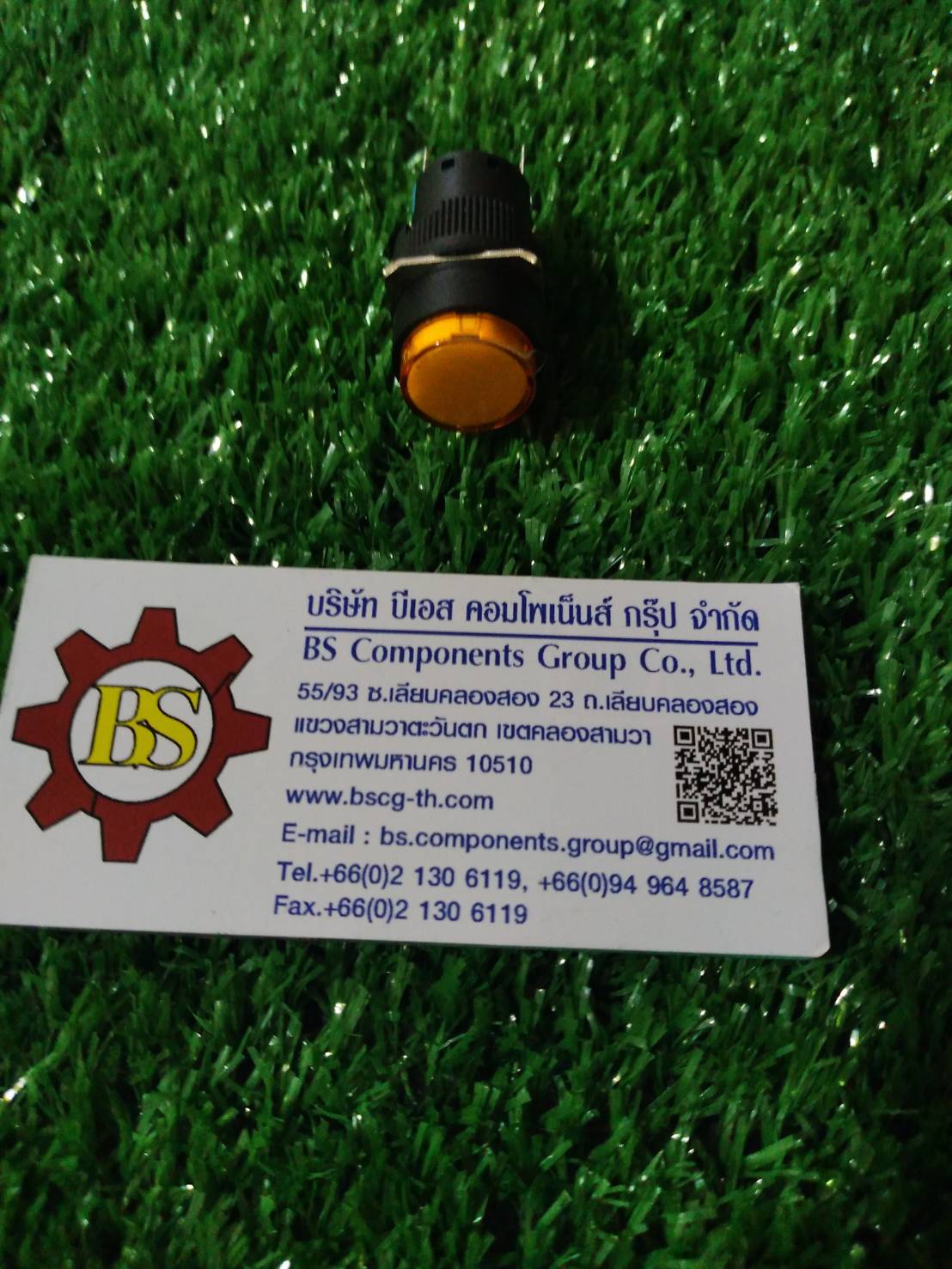 SHINOHAWA : แลมป์ต่อตรง 16mm. 24V เหลือง