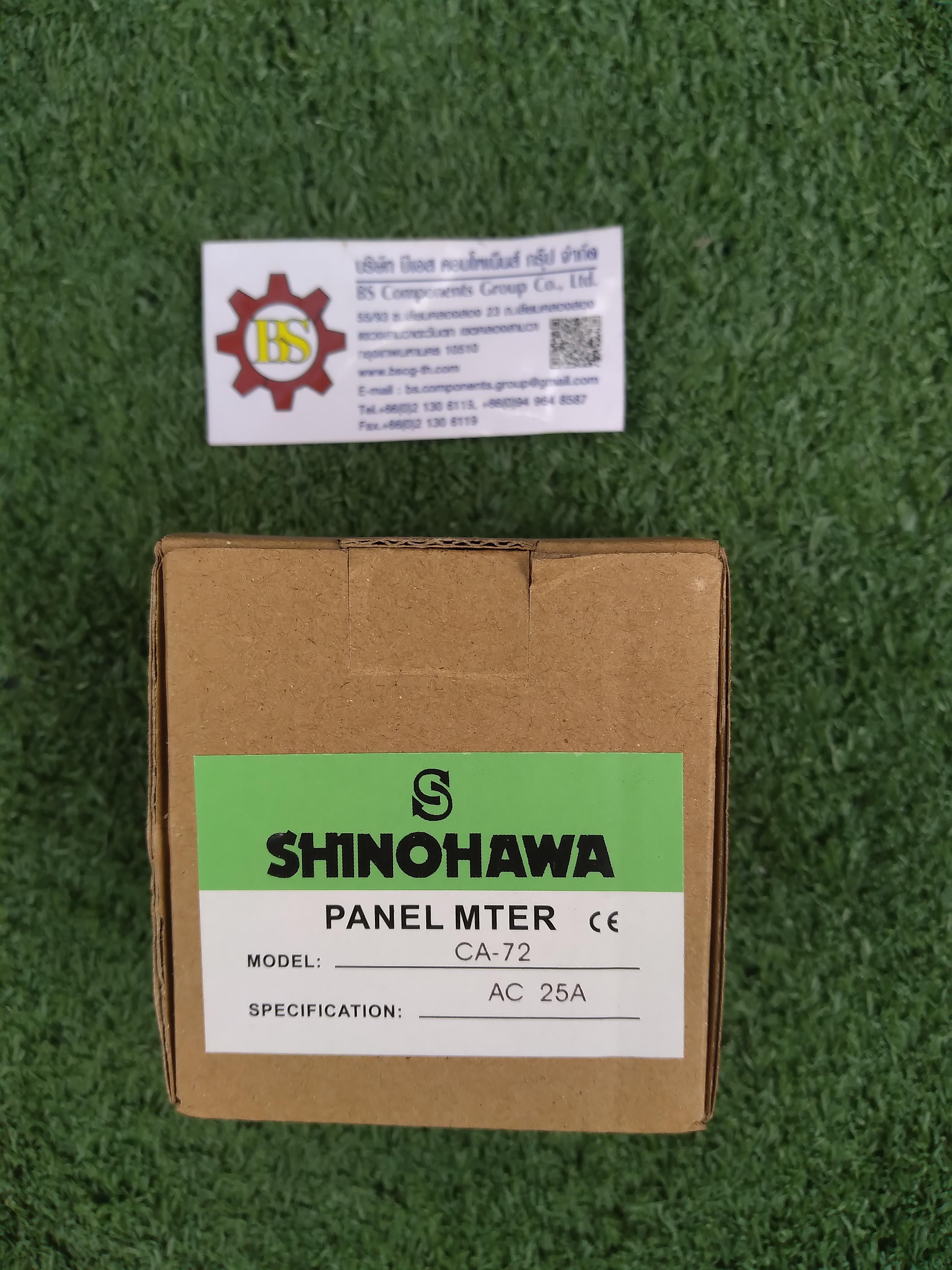 SHINOHAWA : AC Amp meterCA-72 72x72mm.25A(ต่อตรง)