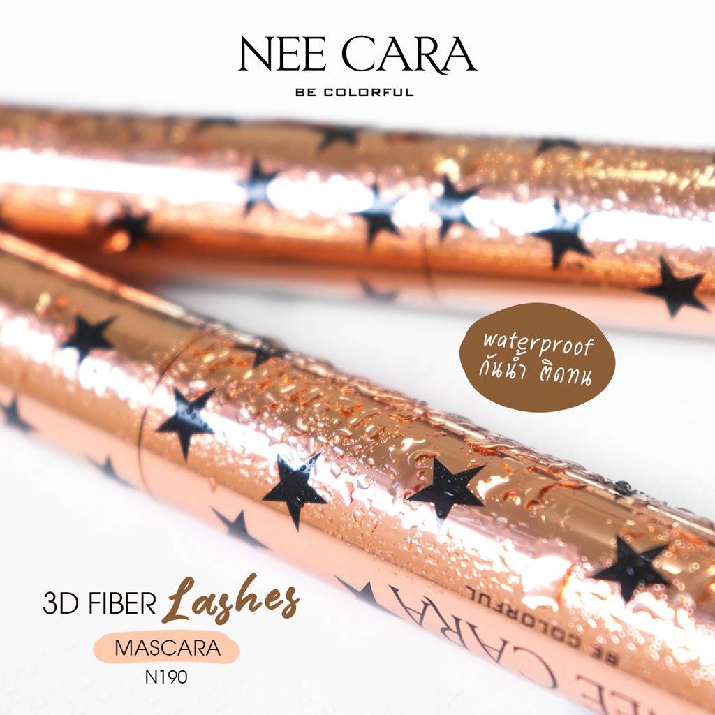 NEE CARA MASCARA 3D ทรีดี ไฟเบอร์ แลช มาสคาร่า 7g ปีดขนตา งอน หนา