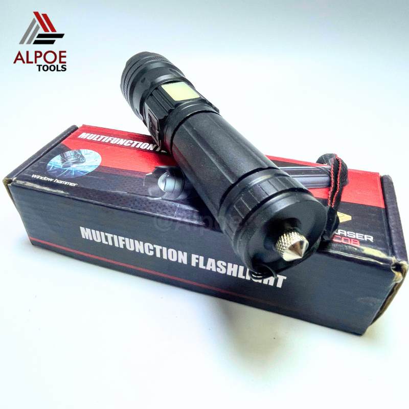 ไฟฉายแรงสูง หลอด T16 พร้อมอุปรกรณ์ชาร์จ มีไฟข้าง รุ่น MAX-6526