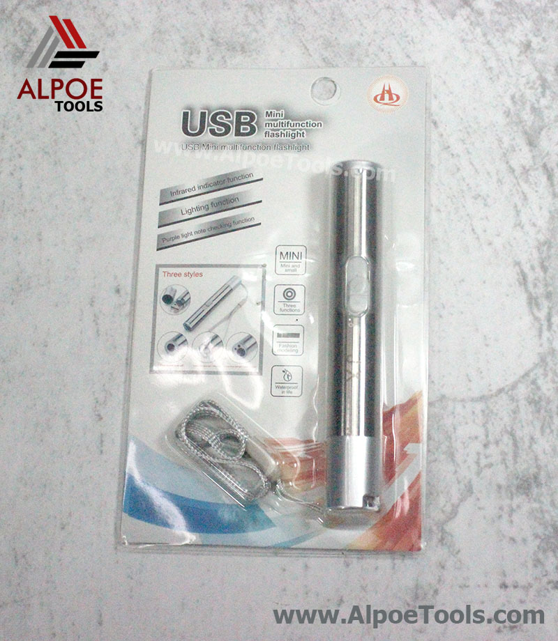 ไฟฉาย USB 3 in 1 (ไฟฉาย/ไฟม่วง/เลเซอร์)