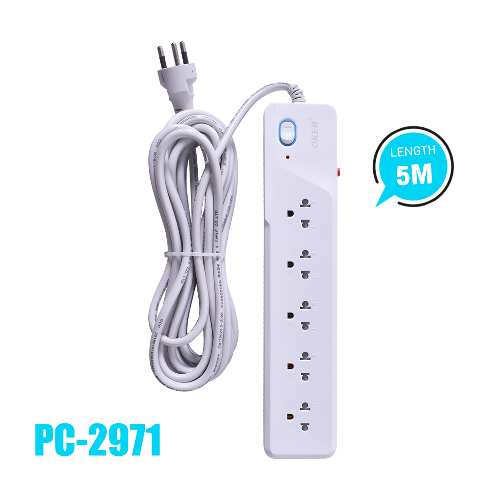 Oker ปลั๊กไฟ มาตราฐาน มอก. PC-2971 SKU-02609