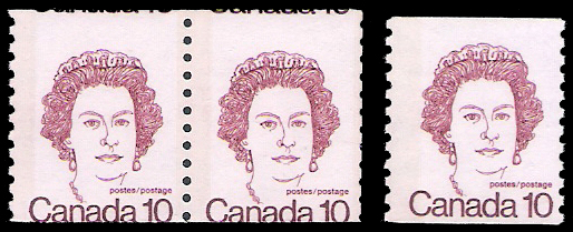 1972 Canada Variety QEII Miscut (2+1 normal)