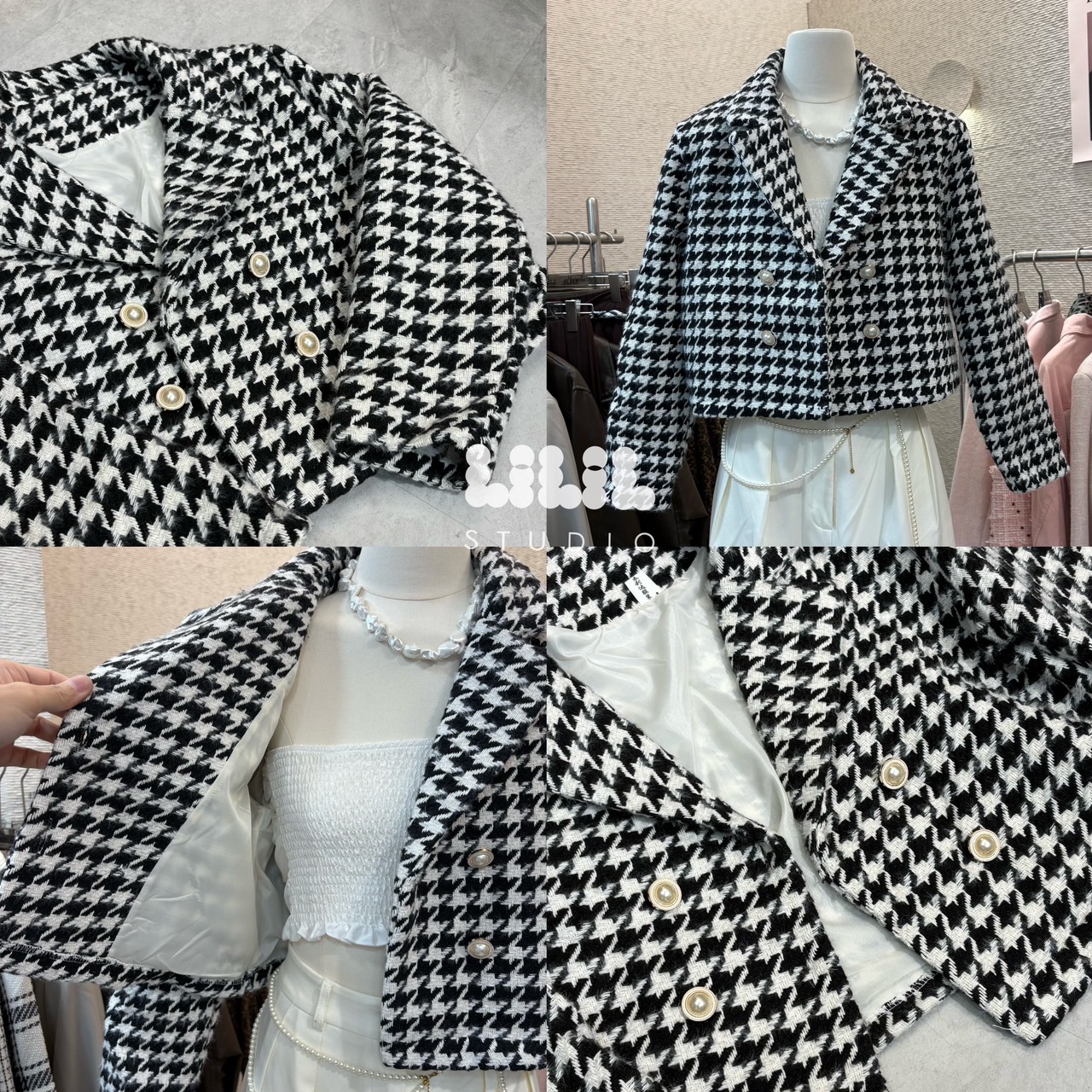 เสื้อคลุมผ้าทวีตลายชิโนริ งานผ้าดี ตัดเย็บดี แบบสวย ใส่ชิวๆ #ต้องมีค่ะ