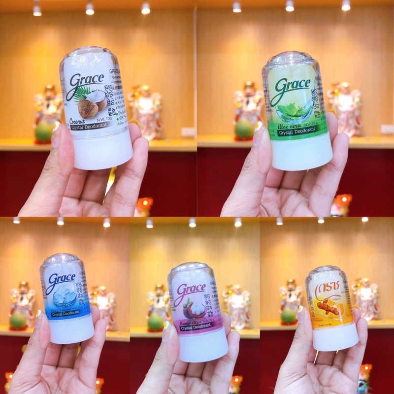 Grace เกรซ โรลออนระงับกลิ่นกาย จากสารส้ม 70 g