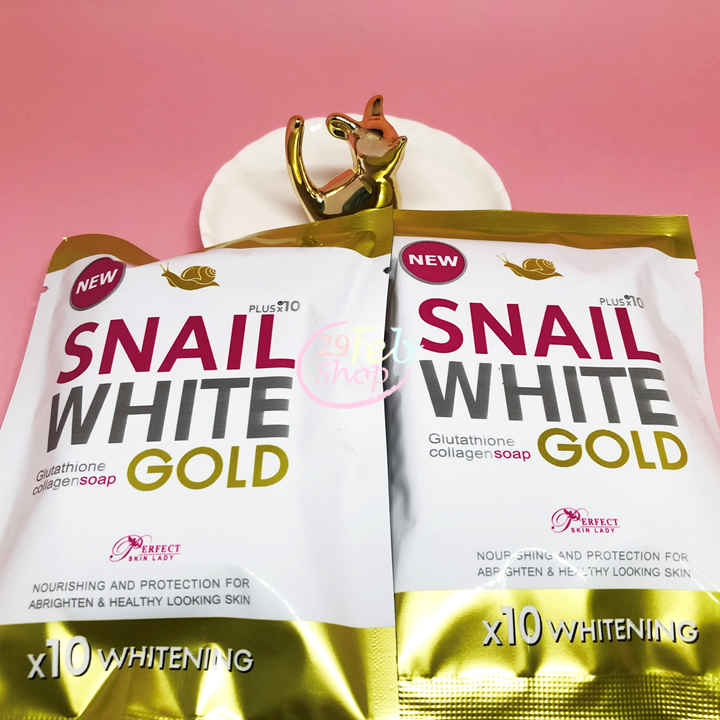 Perfect Skin Lady Snail White Gold Soap 80g สบู่ สเนลโกลด์