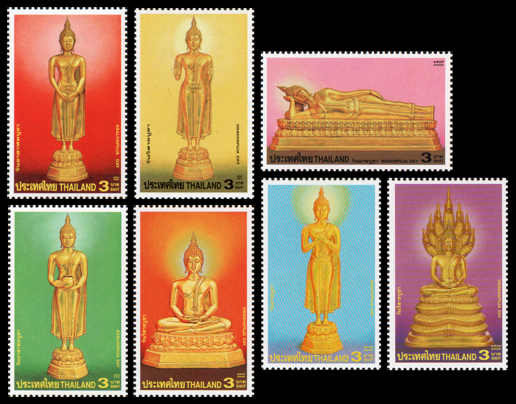 แสตมป์จัดชุดรวมพระประจำวันครบชุด 7 วัน ปี 2543-2549 (แบบดวง)