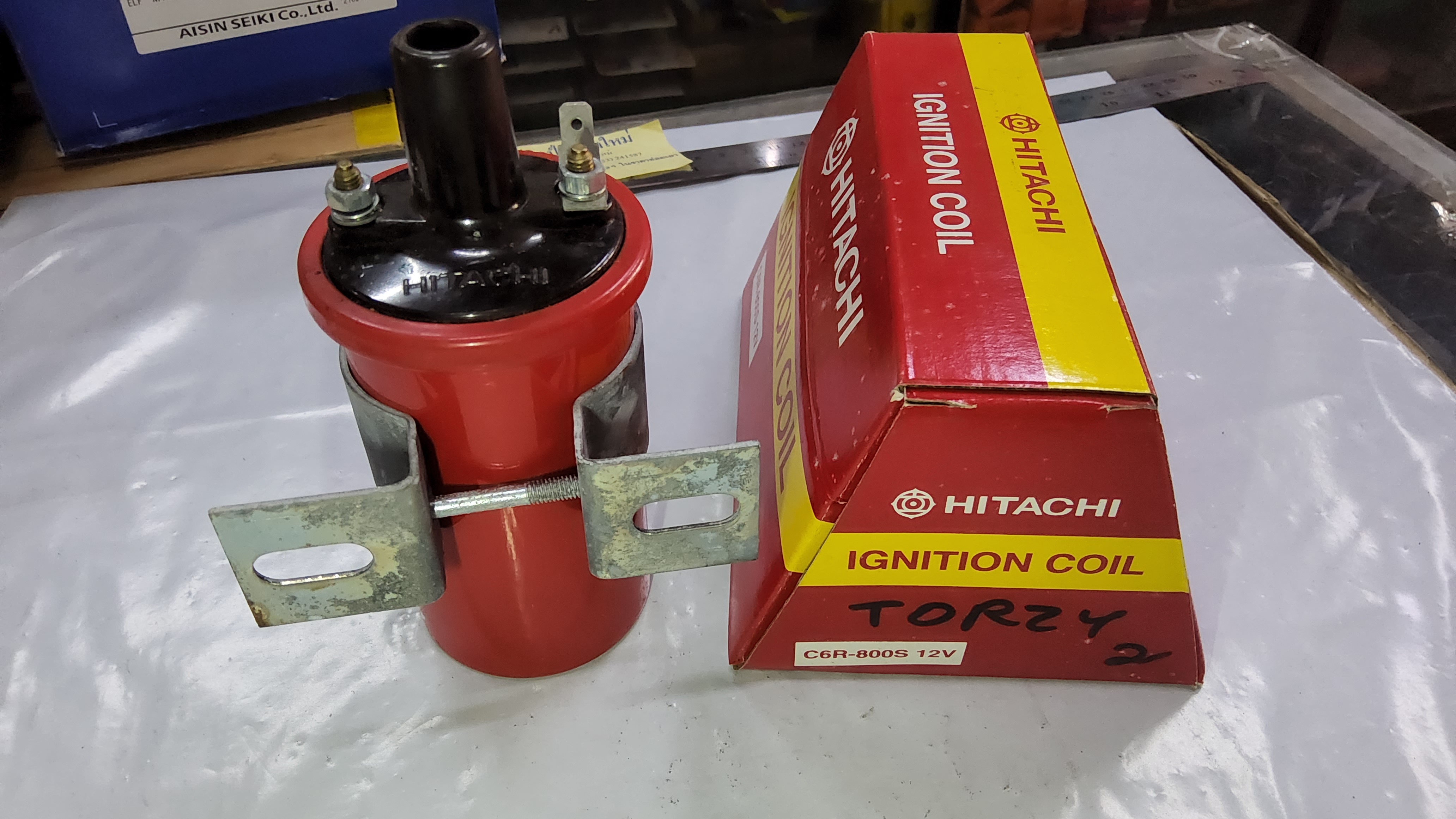 คอยจุดระเบิด HITACHI C6R 800S พร้อมกระเบื้องตัดไฟ มีรับประกัน รถยนต์ทั่วไป 12V